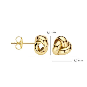 Yellow Gold Knot Studs Large
