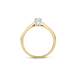 Yellow Gold Ring with Zirconia