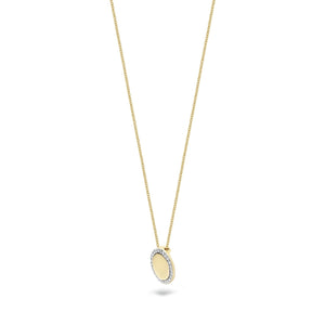 Gold Anchor Necklace With Zirconia