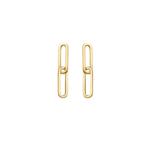Yellow Gold Link Earrings