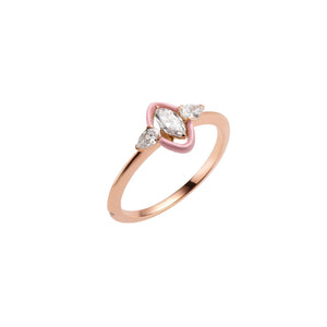 Demoiselle roze ring